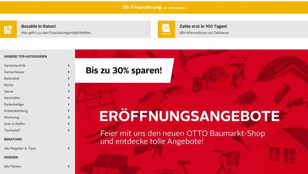 Die Otto-Gruppe einen Online-Baumarkt unter www.otto-baumarkt.de eröffnet.
