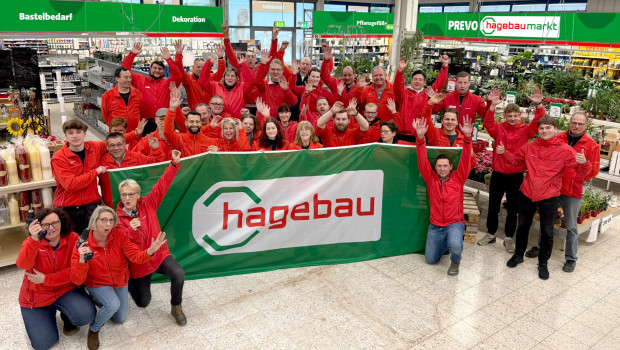 Das Team des Prevo-Marktes in Hildesheim, der jetzt ein Hagebaumarkt ist.