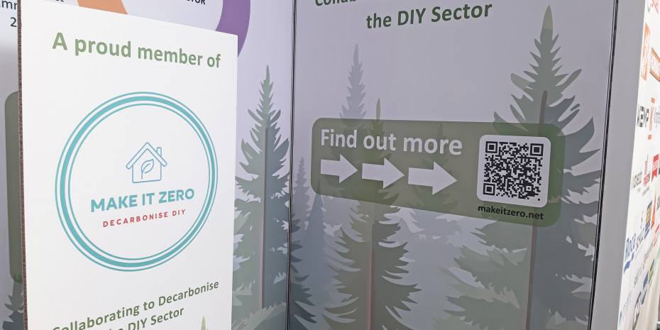 Die Initiative Make It Zero warb mit einem eigenen Stand auf dem Summit um neue Mitglieder.