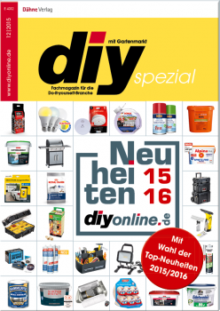 Das diy-spezial mit 36 Seiten Produktneuheiten ist im Dezember erschienen. Heute endet die Abstimmung über die Top-Neuheiten auf www.diyonline.de.