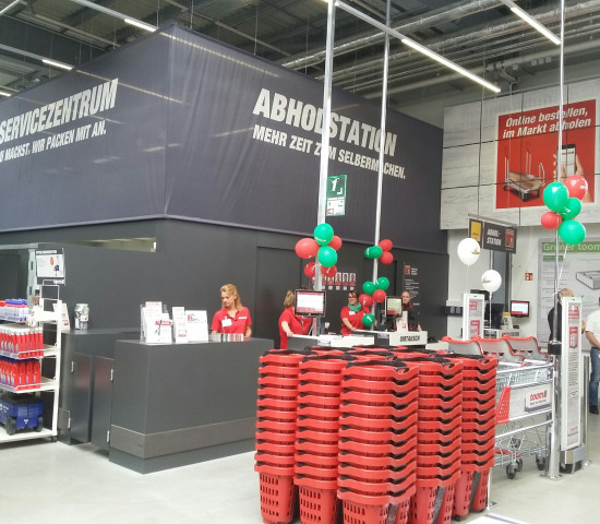 Die Abholstation im Stader Toom-Markt.