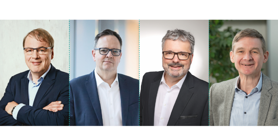 Franz-Peter Tepaß,&nbsp;Sprecher des&nbsp;BHB-Vorstands, René Haßfeld,&nbsp;stellvertretender Sprecher&nbsp;des BHB-Vorstands, Dr. Peter Wüst,&nbsp;BHB-Hauptgeschäftsführer, Rainer Strnad,&nbsp;Chefredakteur&nbsp;diy-Fachmagazin (von links nach rechts)