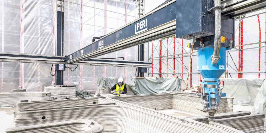 Bahn um Bahn wuchs im September 2020 das erste gedruckte Einfamilienhaus Deutschlands empor.&nbsp;