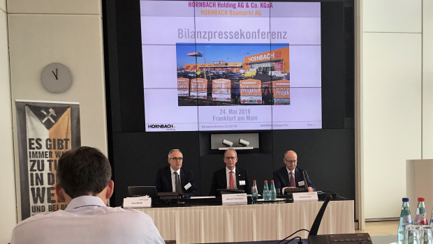 Die Bilanzpressekonferenz von Hornbach fand heute in Frankfurt statt.
Die Bilanzpressekonferenz von Hornbach fand heute in Frankfurt statt.