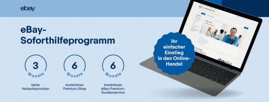 Durch das eBay-Soforthilfeprogramm werden Händler während der Krise entlastet.