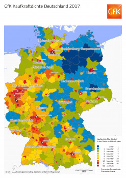 GfK-Kaufkraftdichte Deutschland 2017.