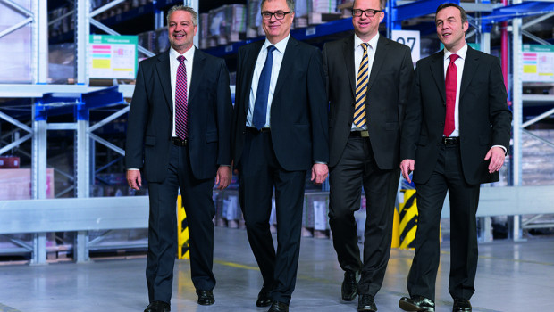 Blickt zuversichtlich in die Zukunft: Das Management der Hornschuch Group. Zweiter v. l: der Vorstandsvorsitzende Dr. Hans-Hinrich Kruse.
