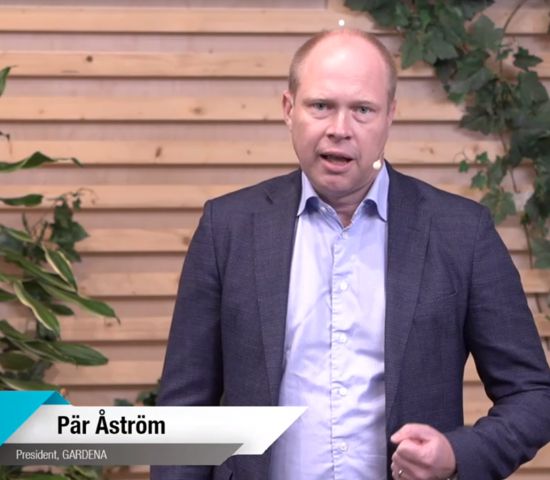 Gardena-Chef Pär Åström leitete die aus Ulm übertragene Preisverleihung ein. Gardena-Chef Pär Åström leitete die aus Ulm übertragene Preisverleihung ein.