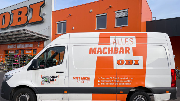 Bis zum Jahresende sollen vor mehr als 150 Obi-Märkten Transporter von Europcar stehen. Bis zum Jahresende sollen vor mehr als 150 Obi-Märkten Transporter von Europcar stehen.