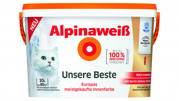Alpina will mit "Alpnaweiß Unsere Beste" jetzt auch das Spitzensegment im Weißsortiment besetzen. Alpina will mit "Alpnaweiß Unsere Beste" jetzt auch das Spitzensegment im Weißsortiment besetzen.
