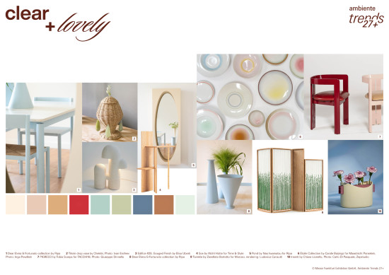 Bei Clear + Lovely dominieren reduziertes Design und verspielte, zarte Farbtöne. Bei Clear + Lovely dominieren reduziertes Design und verspielte, zarte Farbtöne.