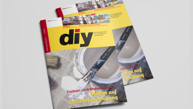 Titeltehma der Mai-Ausgabe des Fachmagazins diy ist das Sortiment Farben und Malerzubehör. Titeltehma der Mai-Ausgabe des Fachmagazins diy ist das Sortiment Farben und Malerzubehör.