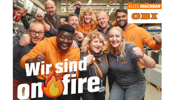 Ein Plakatmotiv der aktuellen Obi-Kampagne: Die Mitarbeiterinnen und Mitarbeiter spielen dabei eine entscheidende Rolle. Ein Plakatmotiv der aktuellen Obi-Kampagne: Die Mitarbeiterinnen und Mitarbeiter spielen dabei eine entscheidende Rolle.