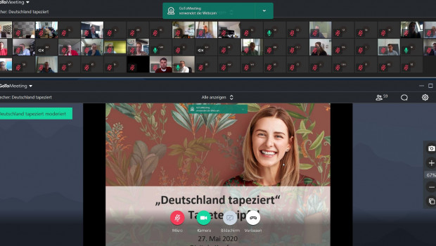Die Teilnehmer des Tapetengipfels 2020 trafen sich auf dem Bildschirm - der Branchentreff fand digital statt. Die Teilnehmer des Tapetengipfels 2020 trafen sich auf dem Bildschirm - der Branchentreff fand digital statt.