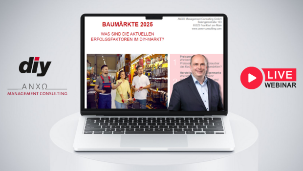 Anxo-Geschäftsführer Ralf Strehlau berichtet über die wichtigsten Ergebnisse der Baumarktstudie 2025.