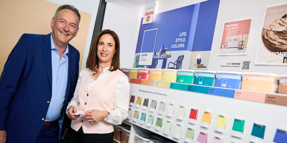 Alpina-Geschäftsführer Peter Stechmann und Marketingleiterin Katharina Tillmann.