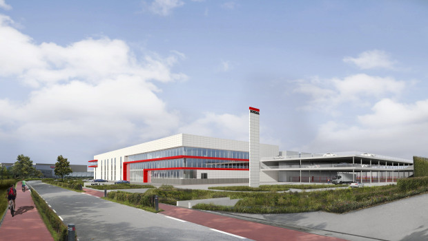 So wird die neue Anlage voraussichtlich aussehen. Neben der Erweiterung der Produktionsfläche entstehen ein Schulungszentrum, Räume für die Verwaltung sowie Parkplätze. So wird die neue Anlage voraussichtlich aussehen. Neben der Erweiterung der Produktionsfläche entstehen ein Schulungszentrum, Räume für die Verwaltung sowie Parkplätze.