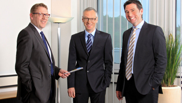 Das Führungsteam der Aktivbank AG (v. l.): Hauke Kahlcke, Gerhard Glesel und Frank Geisen.