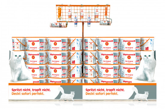 Alpina, Paletten-Präsenter, Abstreif­gitterlook&nbsp;