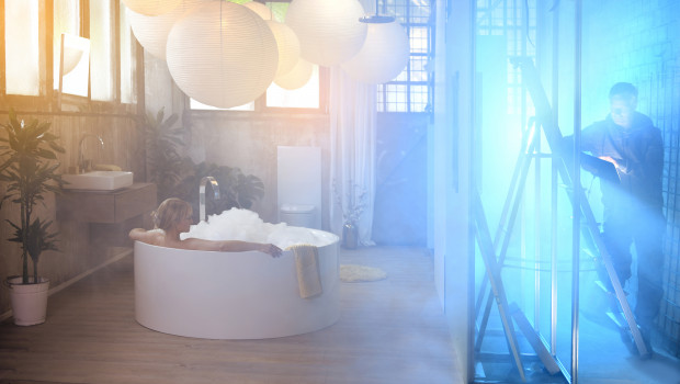 Im Badezimmer von morgen liegt die Technik für das Einrichtungsdesign hinter der Wand.&nbsp;