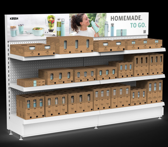 Der Header der POS-Präsentation spiegelt das Konzept „Homemade. To Go.“ wider. Der Header der POS-Präsentation spiegelt das Konzept „Homemade. To Go.“ wider.