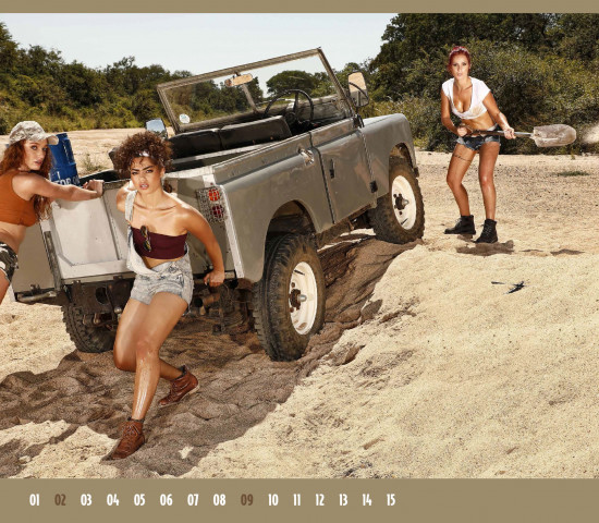 Eine kleine Auswahl an Motiven des Liqui Moly-Erotikkalenders 2020.