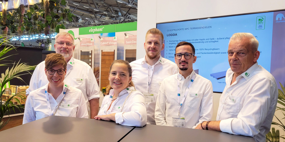 Gut gelaunt und für Gespräche offen: So hat sich das Team von Elephant auf der Spoga+Gafa 2025 präsentiert. &nbsp;&nbsp;