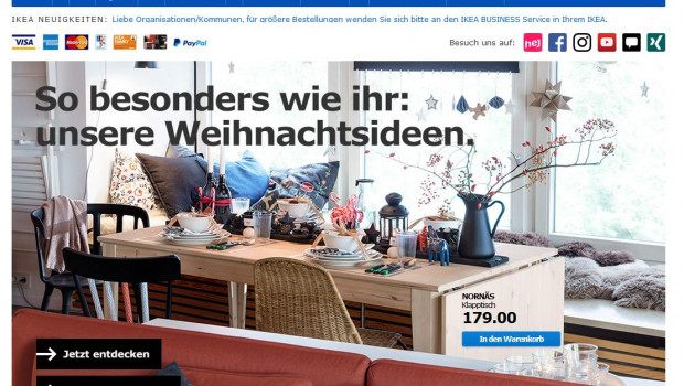 Ikea ist unter die Top-25-Onlineshops aufgerückt. Ikea ist unter die Top-25-Onlineshops aufgerückt.
