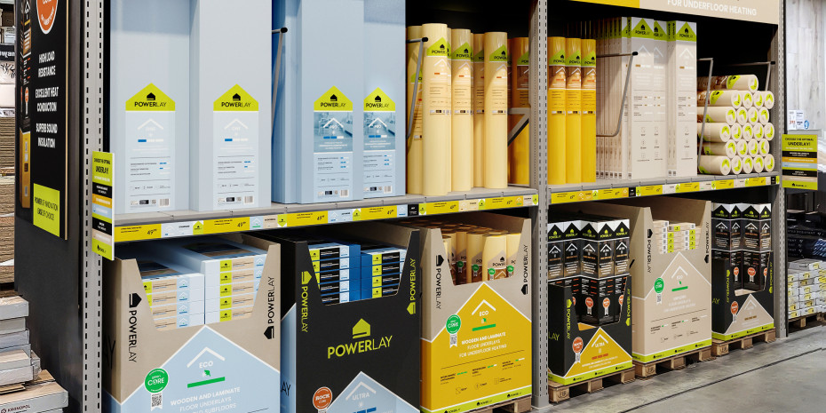 Übersichtlich und strukturiert präsentiert sich das Regalkonzept. Der Kunde muss lediglich die Frage nach einer Fußbodenheizung beantworten und erhält dann den passenden Produktvorschlag.&nbsp;