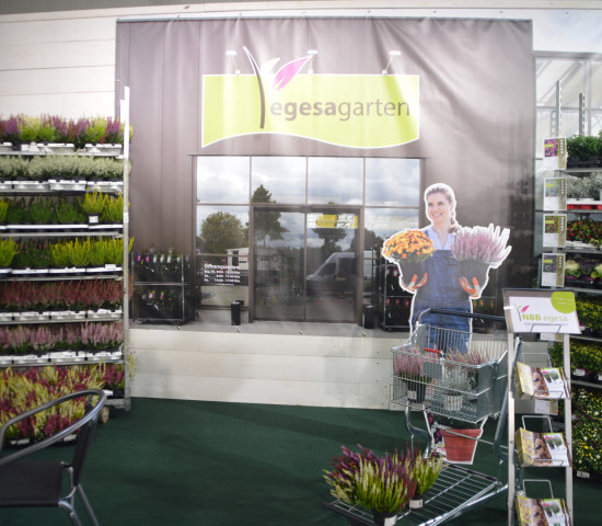 Auf dem Stand der Egesa ging es unter anderem um ein Konzept für den Pflanzenverkauf im Eingangsbereich.