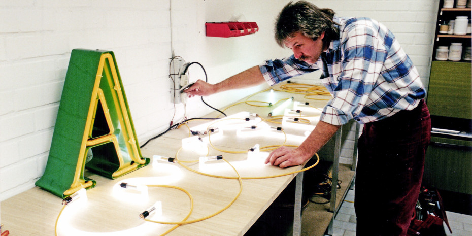 In den 80er-Jahren setzte man noch auf Neonsysteme.&nbsp;