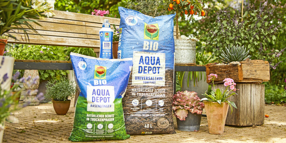 Die Produktlinie Bio Aqua Depot ist eine der Antworten von Compo auf die veränderten Anforderungen im Gartenmarkt.