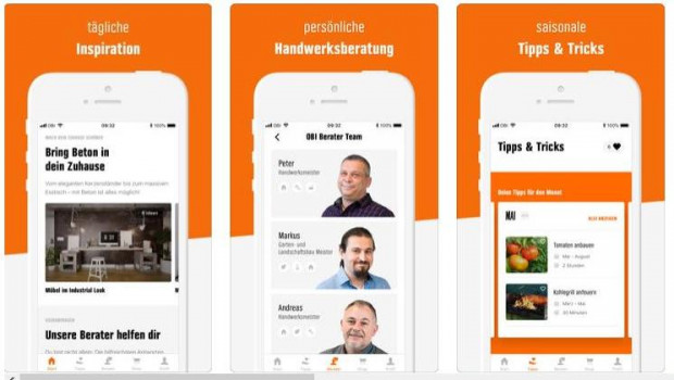 Beratung durch Handwerker gibt es jetzt bei Obi kostenfrei direkt per App.