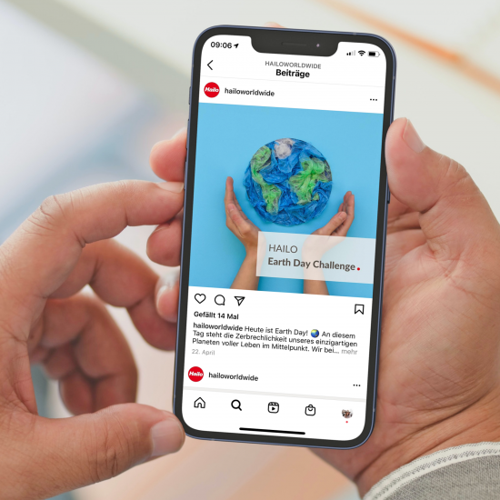 Auf seinen Social-Media-Kanälen widmet sich Hailo unter anderem dem Thema Nachhaltigkeit.&nbsp;