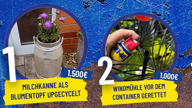 Den ersten Platz belegt ein Projekt, bei dem eine alte Milchkanne eine zweite Chance erhielt. Den ersten Platz belegt ein Projekt, bei dem eine alte Milchkanne eine zweite Chance erhielt.