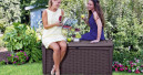 Aufbewahrungsbox in Rattan-Holz-Optik