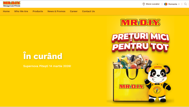 Das Eröffnungsdatum 14. März hat Mr. DIY auf seiner rumänischen Webseite veröffentlicht.
