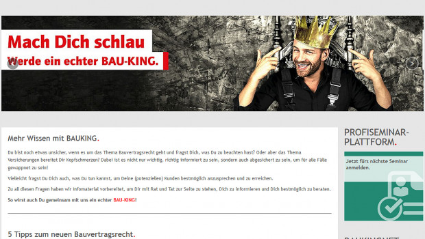Die Bauking AG hat eine Online-Kampagne für werkstattlose Handwerker gestartet.