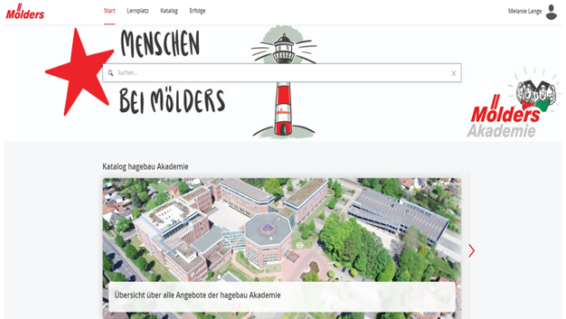 Die fertige Weiterbildungsplattform verbindet die Inhalte der Hagebau-Akademie mit hausinternen Schulungen von Mölders.&nbsp;