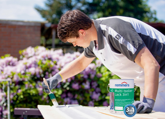 Grund-, Zwischen- und Schlussbeschichtung in einem bietet das &nbsp;clevere 3in1-Produkt Multi-Isolierlack.