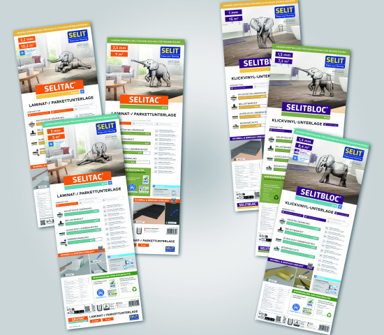 Die visuelle Unterscheidung der Marken Selitac und Selitbloc soll den Griff zur richtigen Verlegeunterlage sicherstellen.&nbsp;
