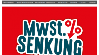 Auch Hagebau und Hellweg geben reduzierte Mehrwertsteuer weiter Auch Hagebau und Hellweg geben reduzierte Mehrwertsteuer weiter