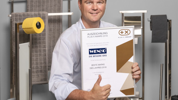 Freut sich über die Auszeichnung "Beste Marke des Jahres 2018": Niklas Köllner, Geschäftsführer von Wenko.