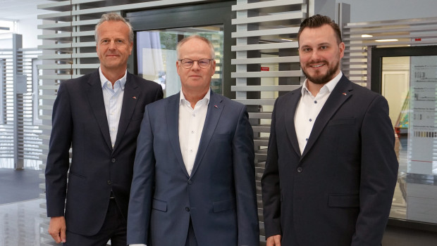 Marcus Sander (v.l.), Volker Fitschen und dessen Nachfolger Sebastian Wagner blicken gespannt ins kommende Jahr.&nbsp;