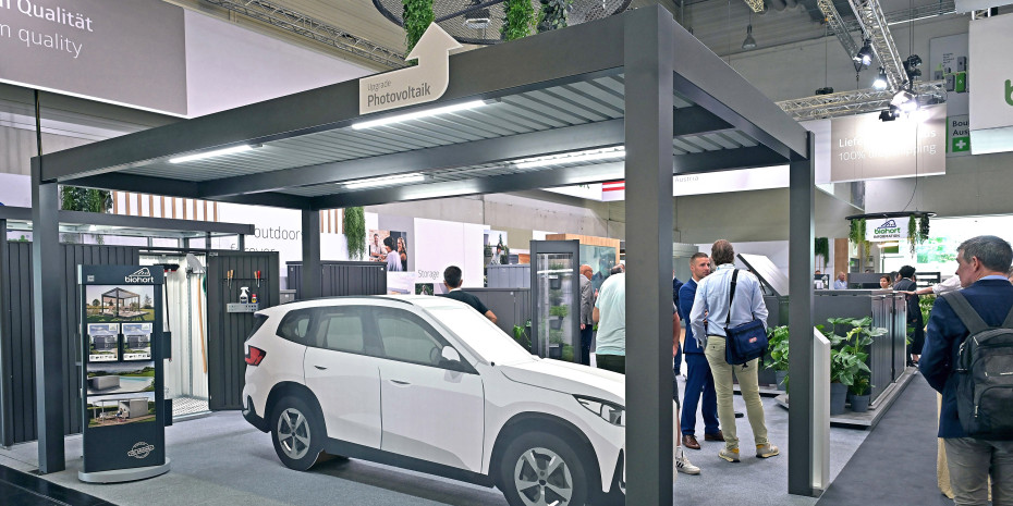 Das Carport kann durch seine modulare Bauweise beliebig in der Breite erweitert werden.&nbsp;