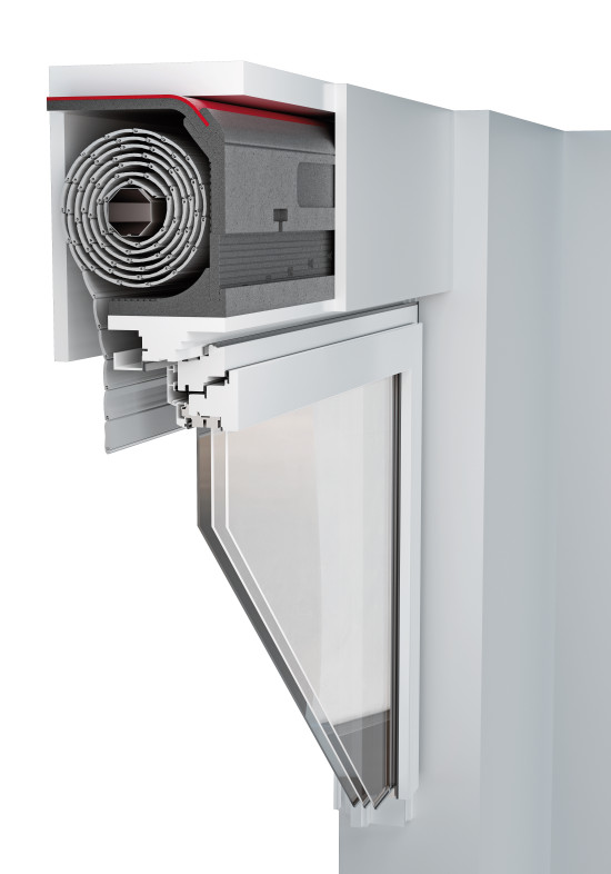 Die vierteilige EPS-Systemlösung Selitherm pro sorgt mit flexiblem PE-Schaum für einen dichten ­Rollladenkasten.&nbsp;