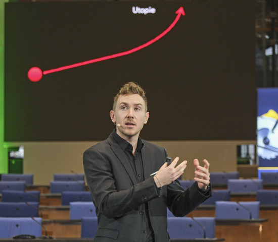 Der Zukunftsforscher Tristan Horx outete sich als „wütender Optimist“.