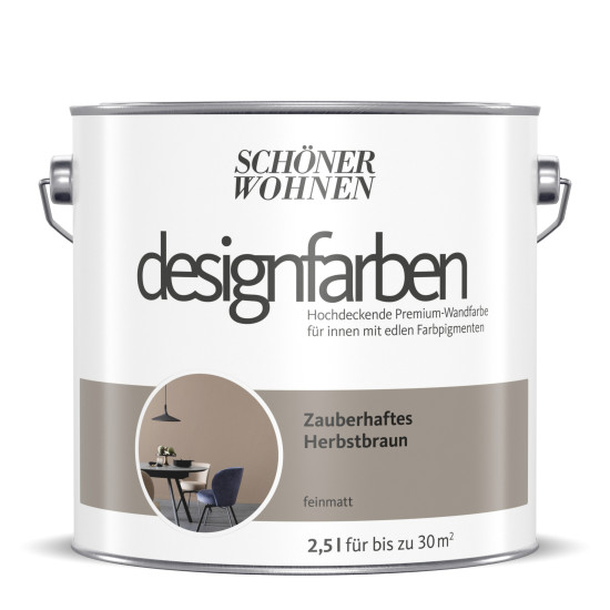 Zauberhaftes Herbstbraun bringt wohnliche Wärme an die Wand, wirbt der Anbieter.