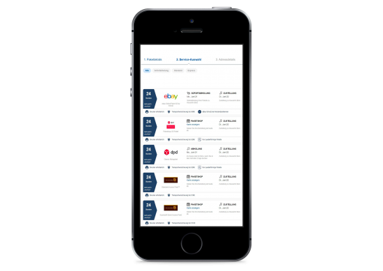 eBay Auswahl Versand