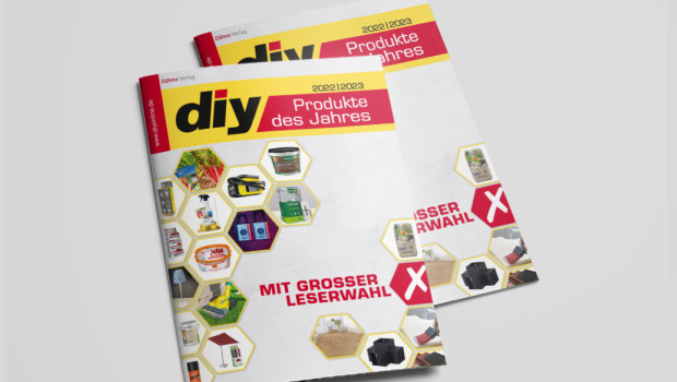 Die Sonderbeilage diy Produkte des Jahres 2022/2023 ist jetzt mit dem Dezember-Heft des diy-Fachmagazins erschienen. Die Sonderbeilage diy Produkte des Jahres 2022/2023 ist jetzt mit dem Dezember-Heft des diy-Fachmagazins erschienen.